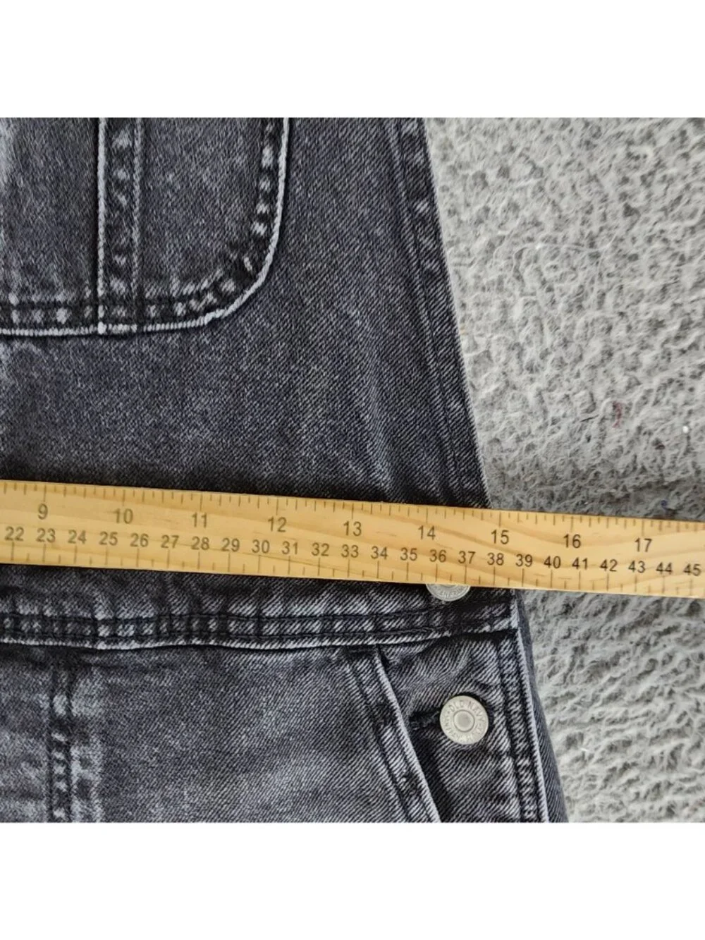 Old Navy Short Overalls Womens Small Black Cotton Denim Jean Jorts Shortalls